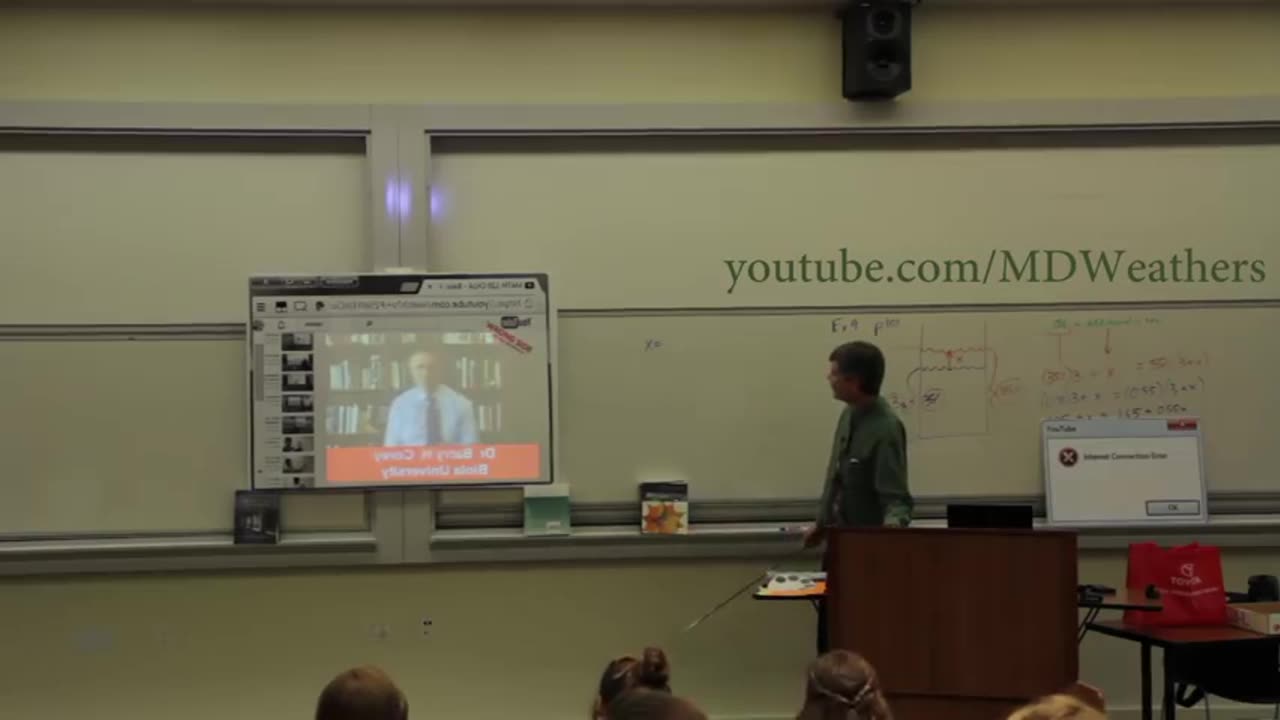 Math Professor Fixes Projector Screen (April Fools Prank)