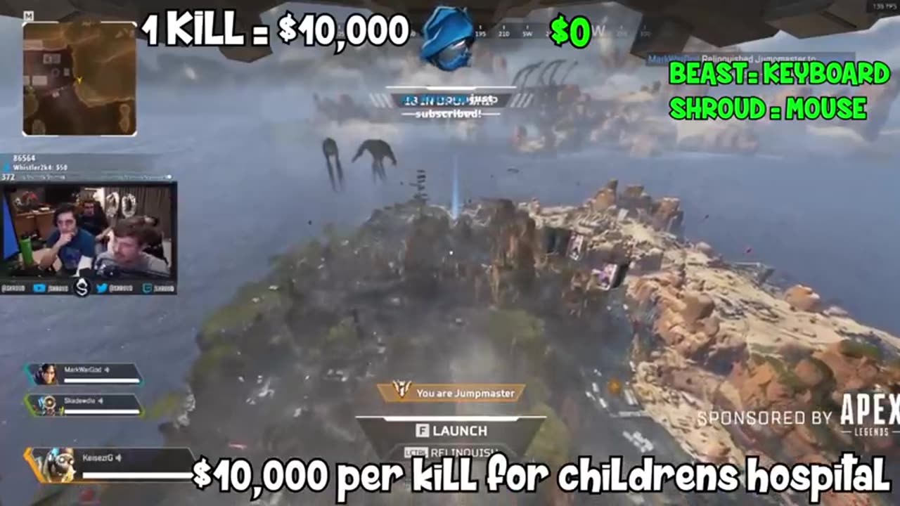 Donating $ 100,000 to shroud in real life