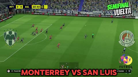 Monterrey vs Atletico de San Luis Semifinal Vuelta Liga MX Apertura 2024 partido de simulasion