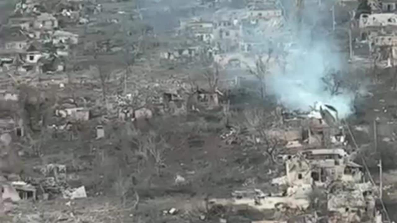 😨 This is how Bakhmut looks after the attempts of the russian nazis to "liberate" him.