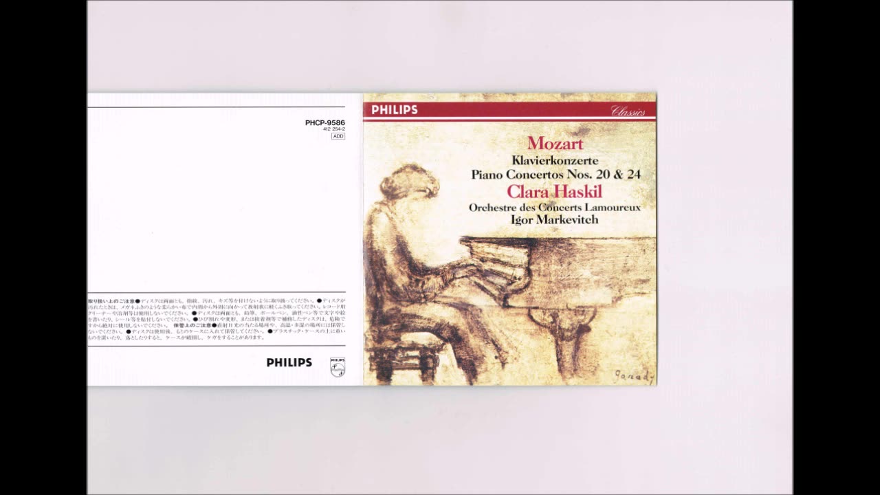 Mozart - Piano Concerto No.20 Haskil Markevitch Lamoureux