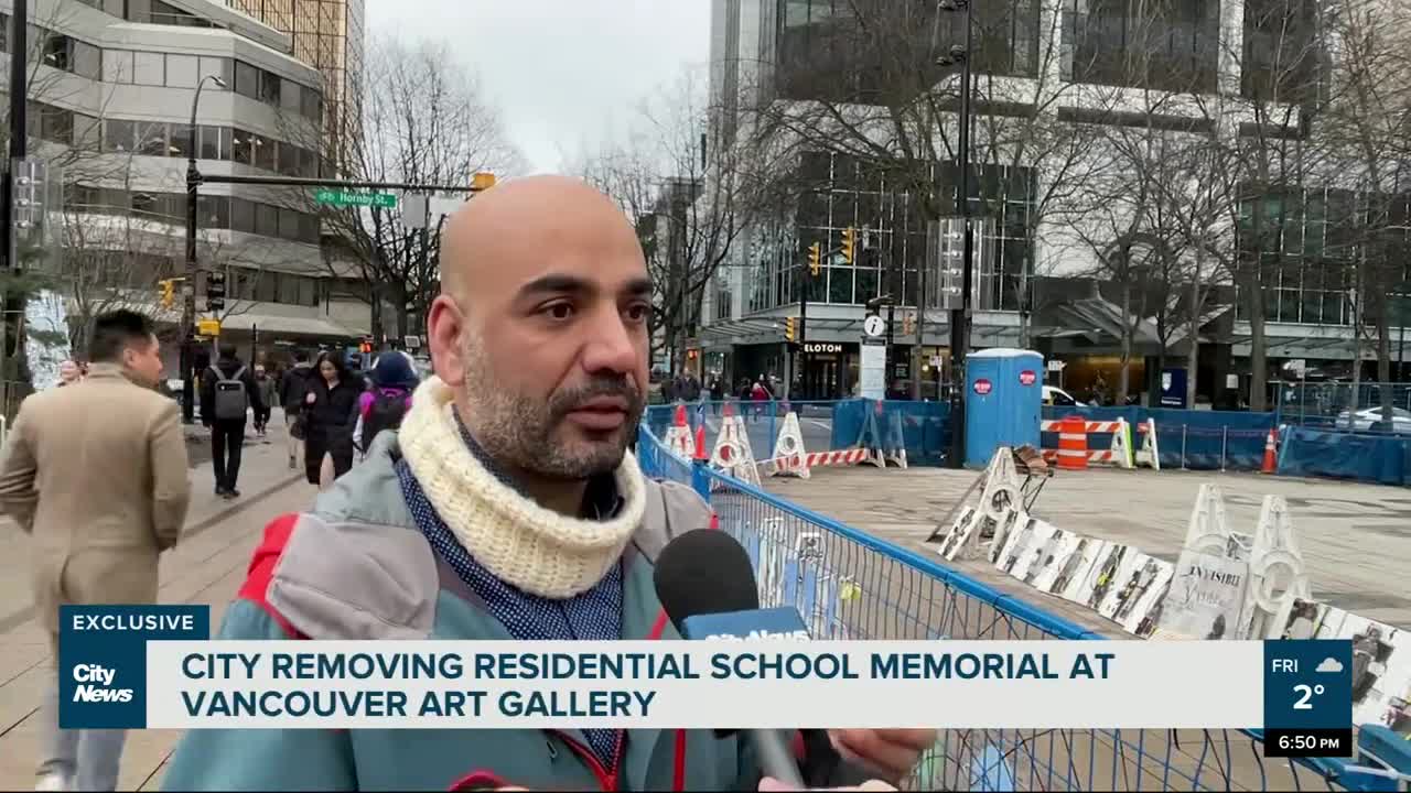 Residential school memorial at Vancouver Art Galley to be removed