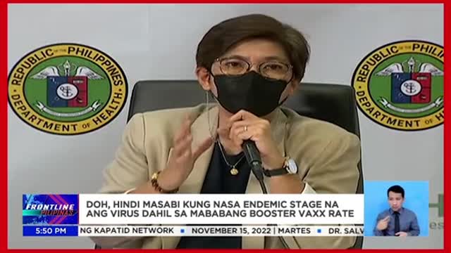 Dr. Salvana: Tila nagiging endemic na ang COVID-19 sa Pilipinas