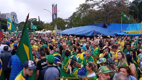 PATRIOTAS CONCLAMA A NOSSA BANDEIRA JAMAIS SERÁ VERMELHA NO COMANDO MILITAR DO SUDESTE IBIRAPUERA SP