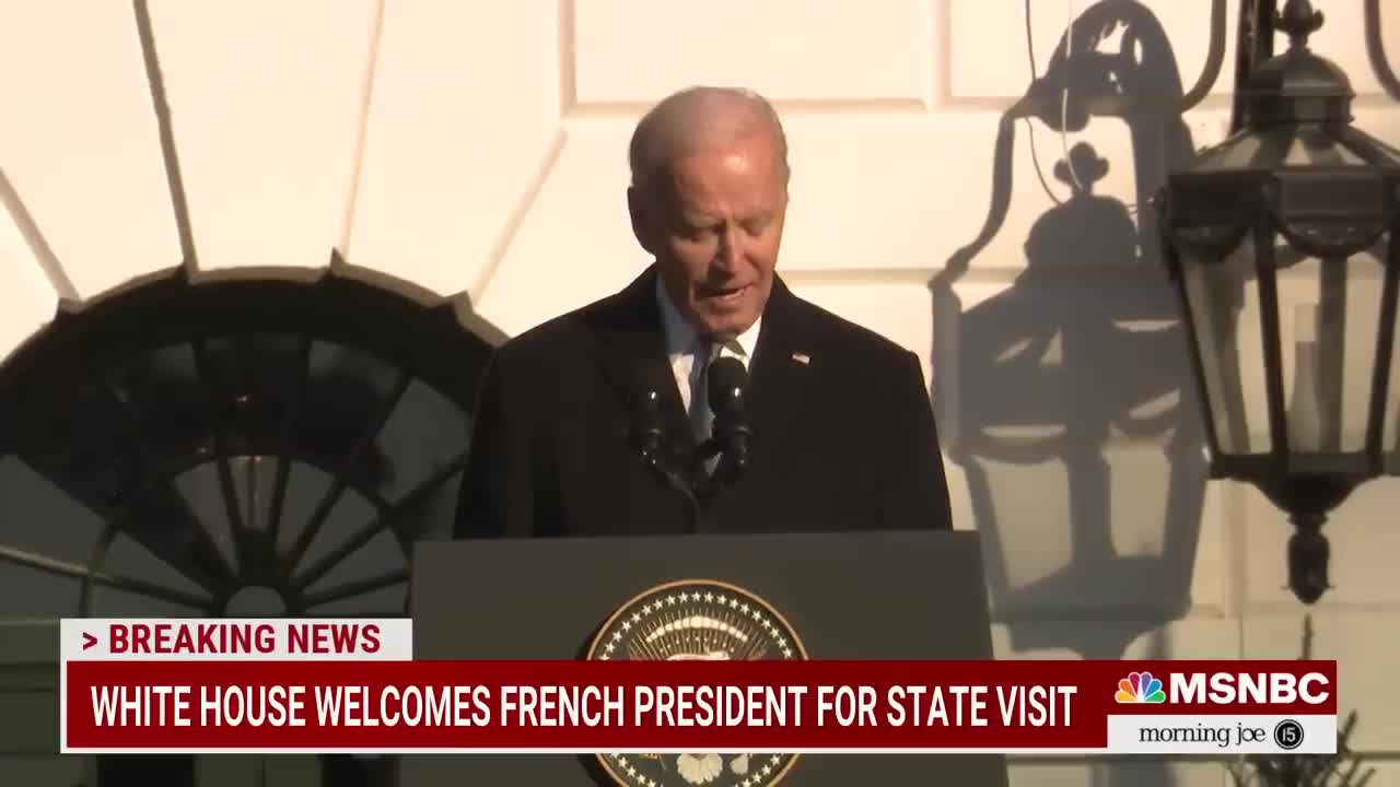 Biden Welcomes French President Macron To White House