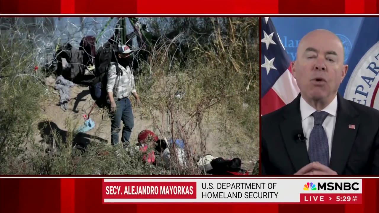 DHS Secretary Alejandro Mayorkas blames the border crisis on Texas Gov. Greg Abbott