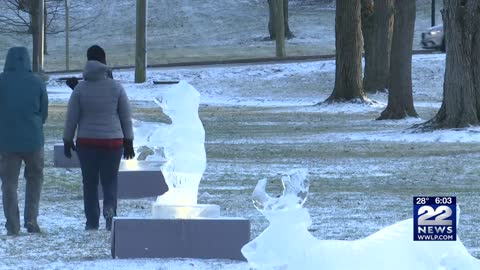 Ice sculptures Amherst common