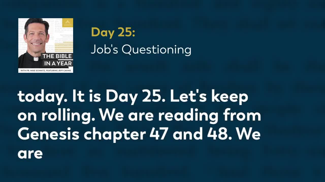 Day 25: Job's Questioning — The Bible in a Year (with Fr. Mike Schmitz)