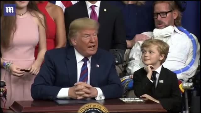 Small Kid “Tried ”Hugging Donald Trump Twice