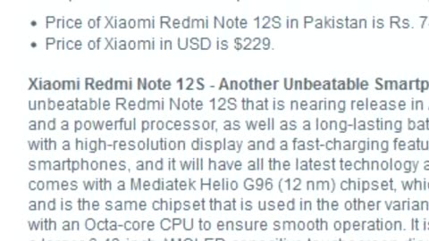 Unveiling the Xiaomi Redmi Note 12S: A Power-Packed Smartphone Experience