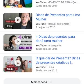 QUE PRESENTES DEVO DAR PARA MANUELA