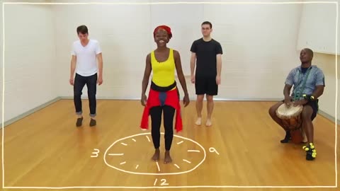 African Dance Lesson: Dancing on the clock