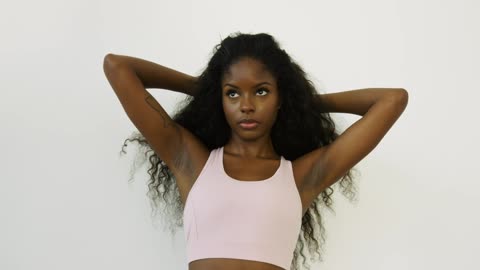 Brown sexy woman body on display