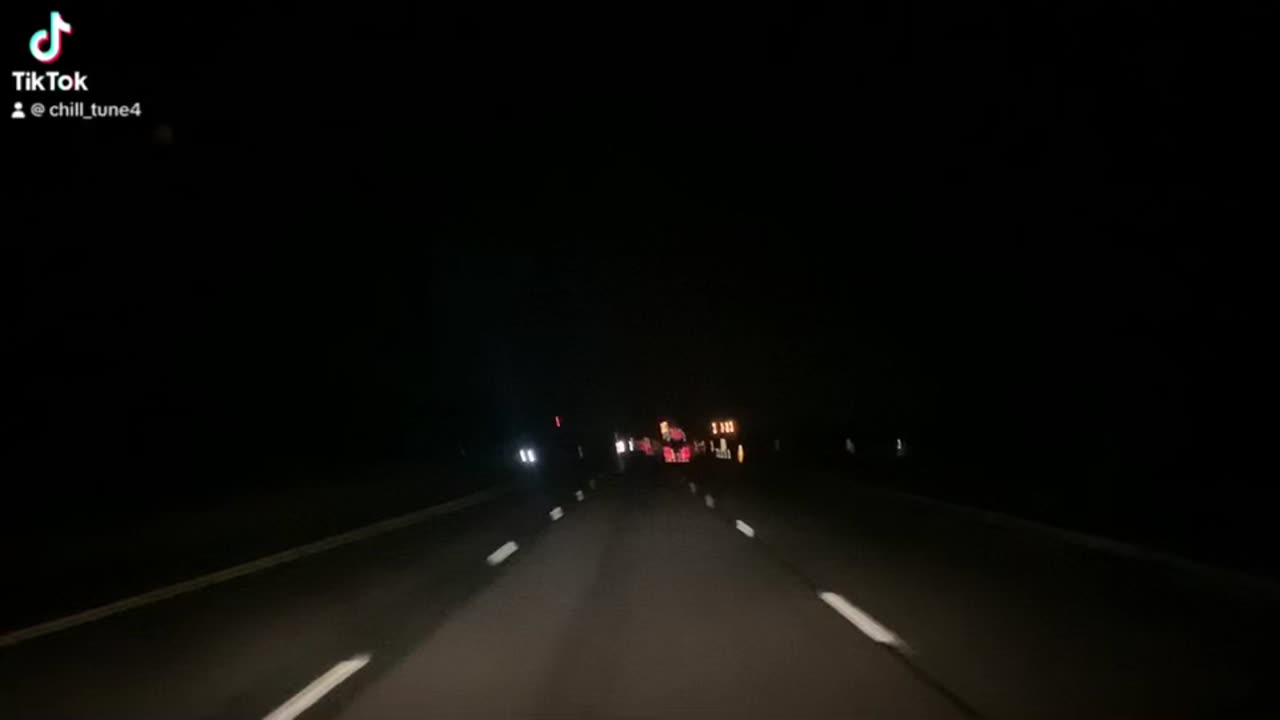 Late night highway drive