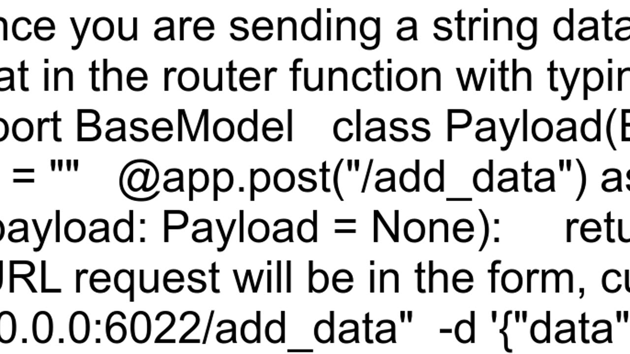 FastAPI post does not recognize my parameter