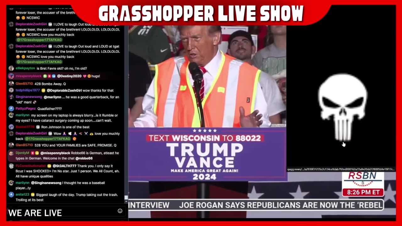 Grasshopper Live Decode Show - President Trump Rally Green Bay, WI