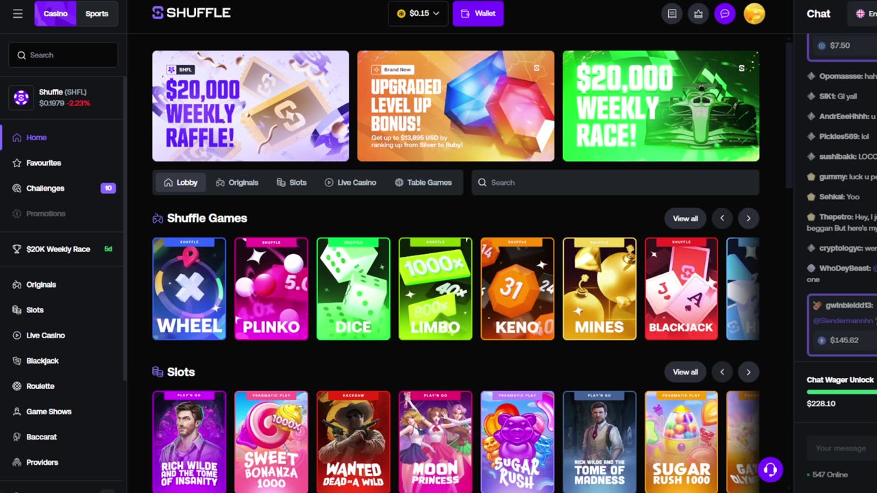 Shuffle - New Crypto Casino