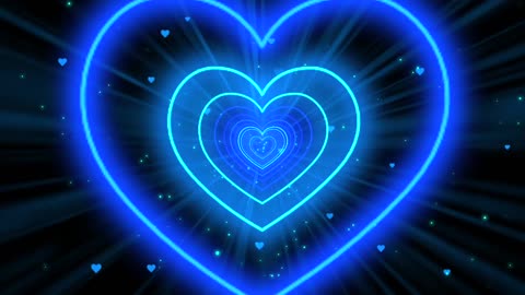 233. Heart Tunnel Background💙Blue Heart Heart