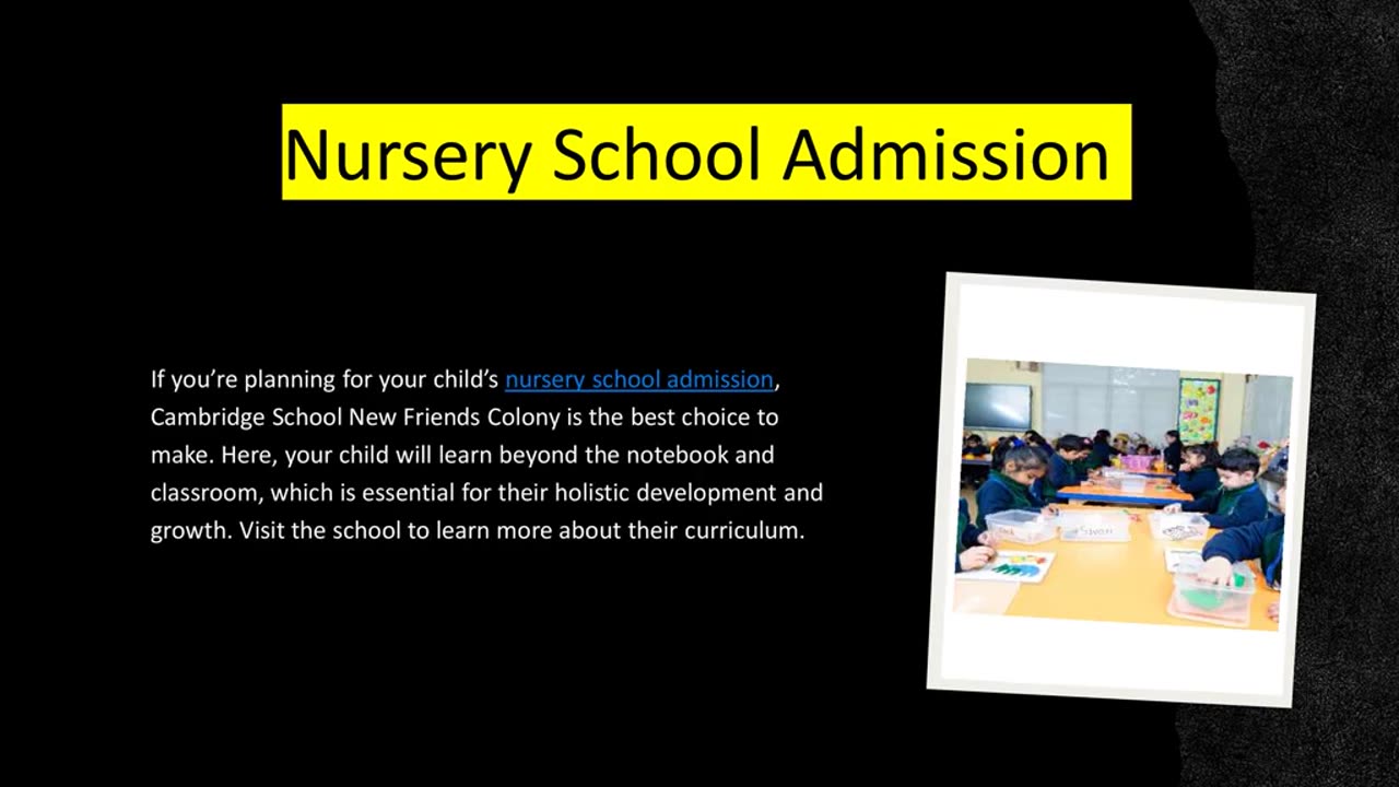 Nursery School Admission