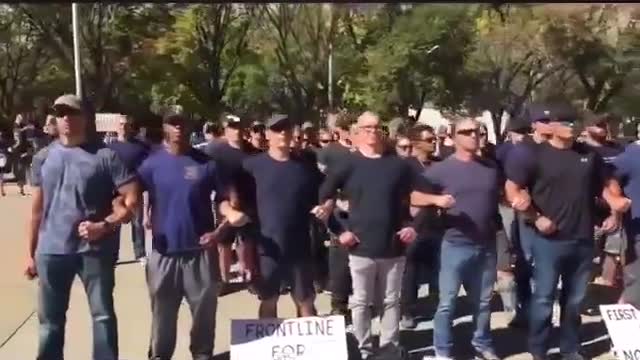 Calgary, Canada - First Responders stand in Solidarity with Citizens