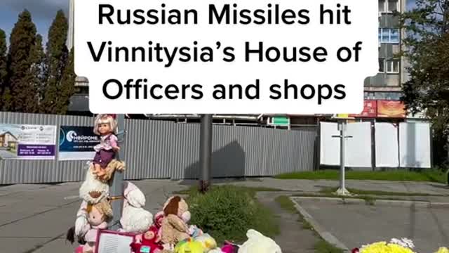 Russian Missiles hit Vinnitysia's House of Officers and shops