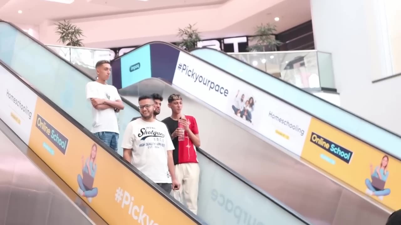 MAN THONG PRANK ON THE ESCALATOR