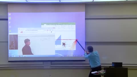 Maths professor fixes projector (April fool prank🤣)