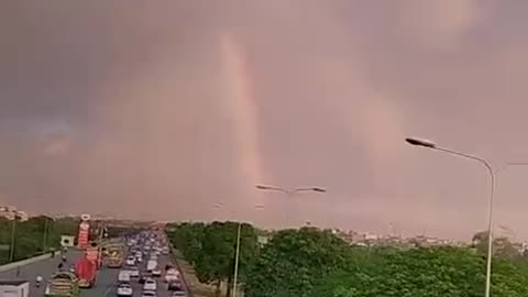 #Rainbow #view #Masha_Allah