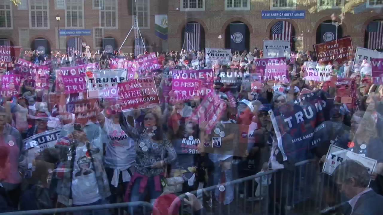 FACES IN THE CROWD!"BARRY OB and HILLERY C" CRASH A TRUMP RALLY