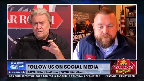 JR Majewski speak to Steve Bannon on the war room.