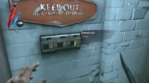 Dishonored - The Kennels Locked Door Code