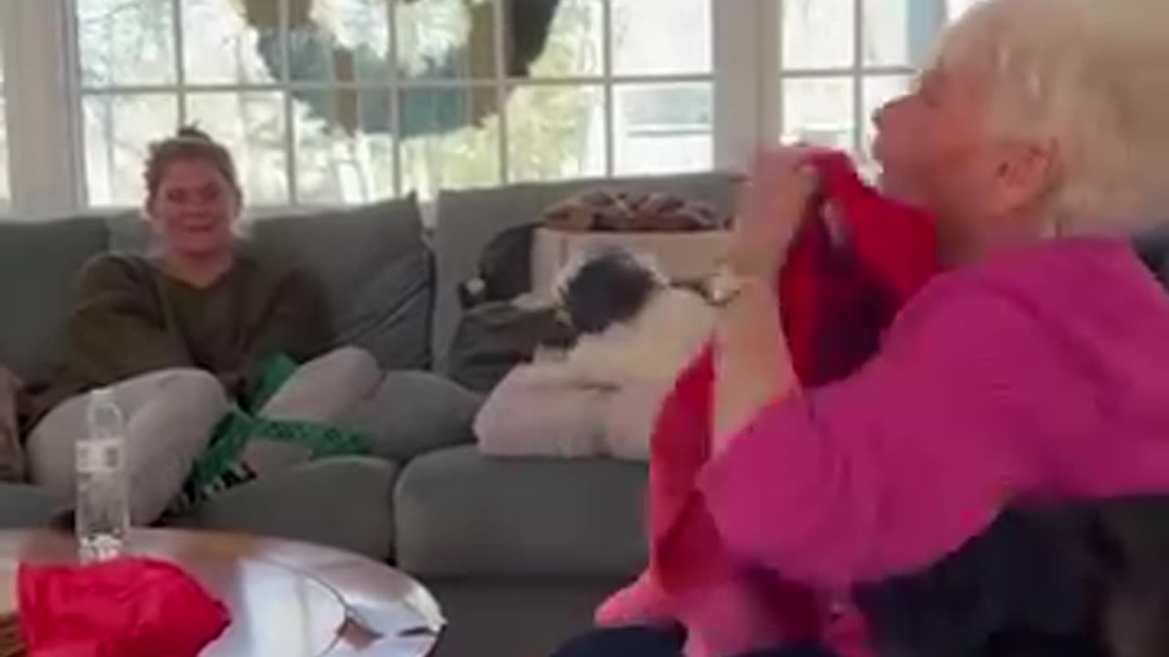 This 95-year-old may have just opened the best Christmas gift she ever.