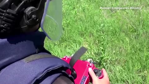 Russia releases video of demining teams in Donetsk