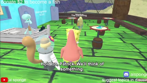 Spongebob has a seizure at the critical moment. (AI content)