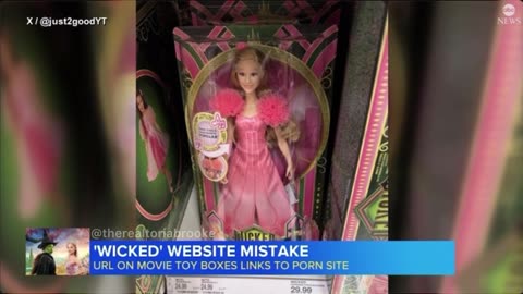 Toymaker Mattel has apologized after boxes for some of its new dolls from the movie "Wicked" included a link to a porn site