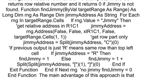 How to find a Cell Row and Column position relative to its Parent Range