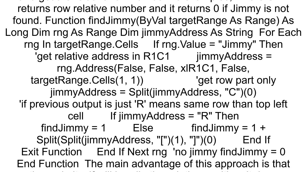 How to find a Cell Row and Column position relative to its Parent Range