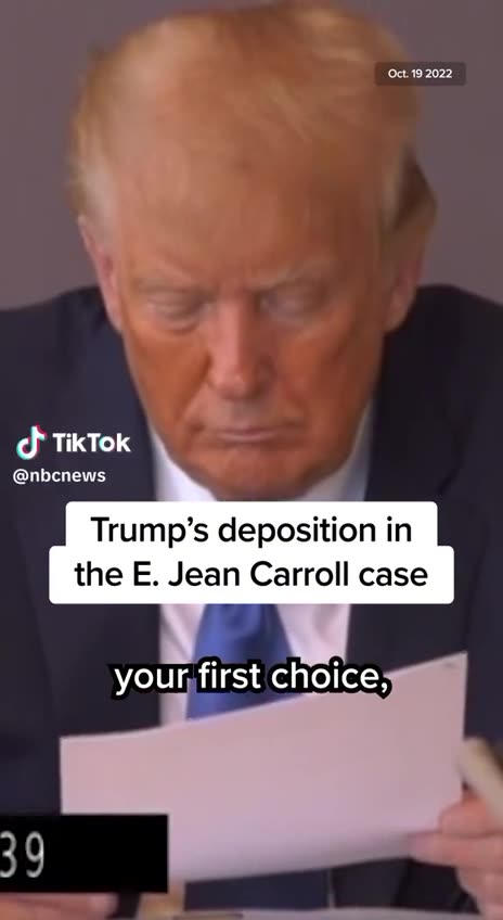 Trump's deposition in the E, Jean Carroll case