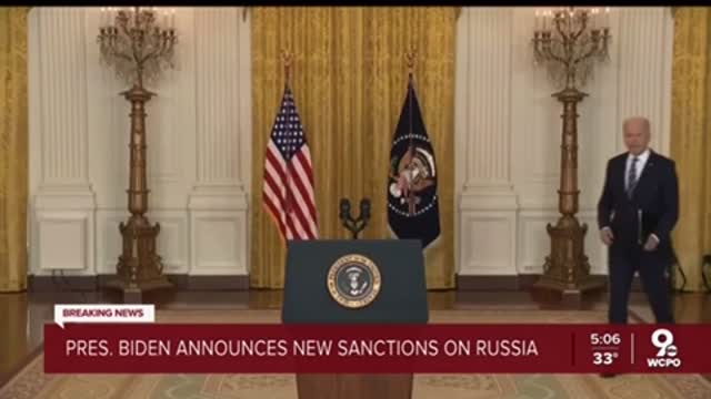 Biden announces new sanctions on Russia amid Ukraine invasion