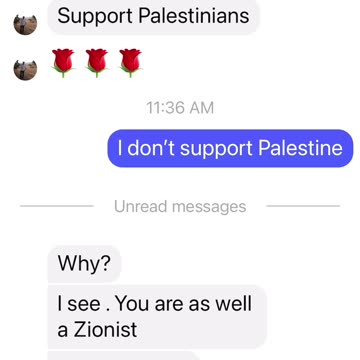 Support Palestine or you’re a Zionist ????