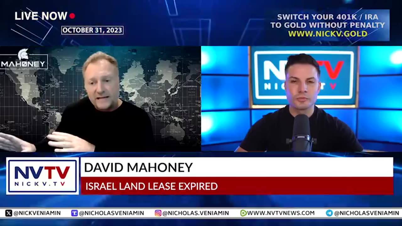 David Mahoney Discusses Israel Land Lease Expired with Nicholas Veniamin