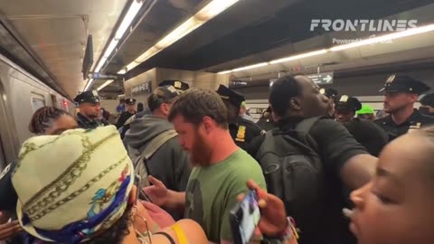 THE BLM TERRORISTS CAUSING SCENES ON SUBWAY IN NY MENTALLY ILL