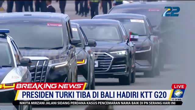 BREAKING NEWS - Presiden Turki Tiba di Bali untuk Hadiri KTT G20