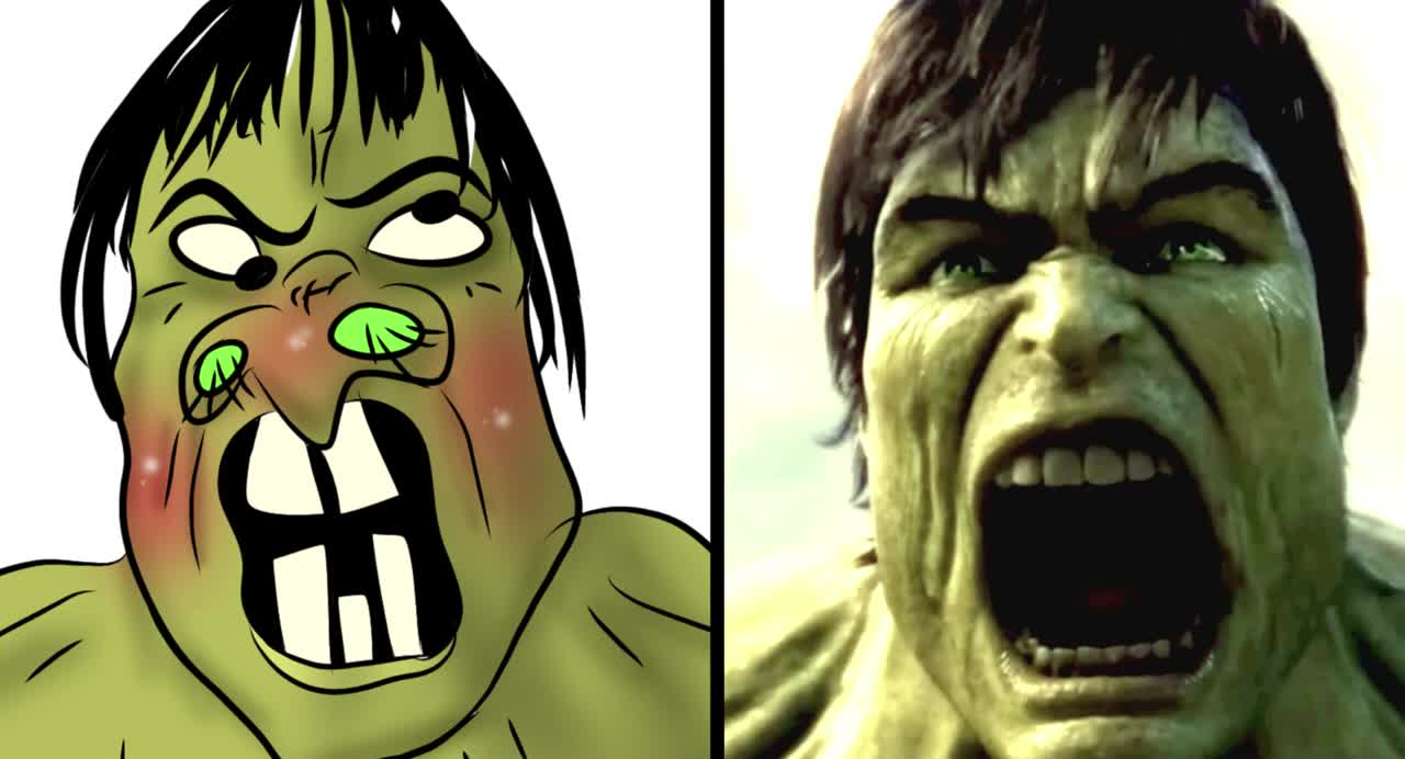 the incredible hulk 2008 Drawing meme - university battle - hulk smash