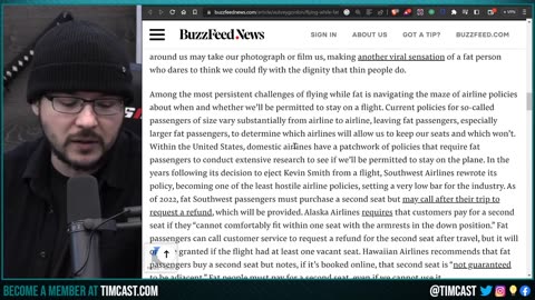 Morbidly Obese Leftist DEMANDS FREE Airplane Seats, Left REFUSES Responsibility FOr BAD LIFE Choices