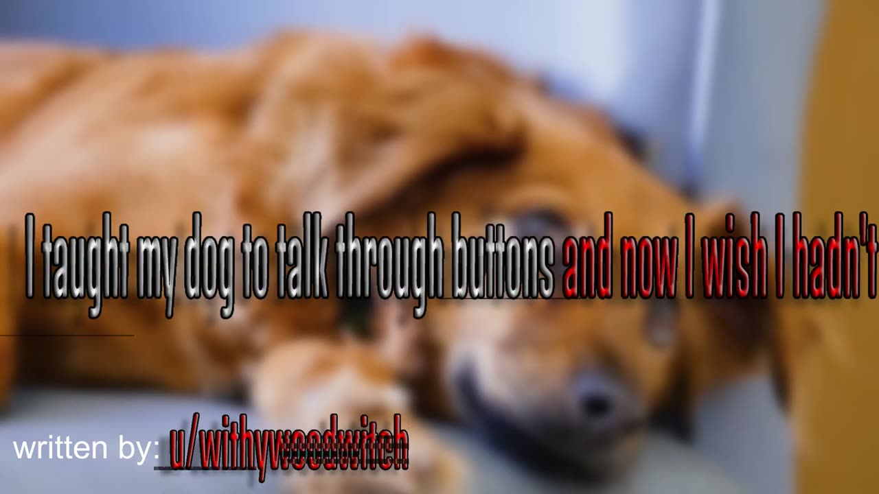 "I taught my dog to talk through buttons and now I wish I hadn't" Creepypasta