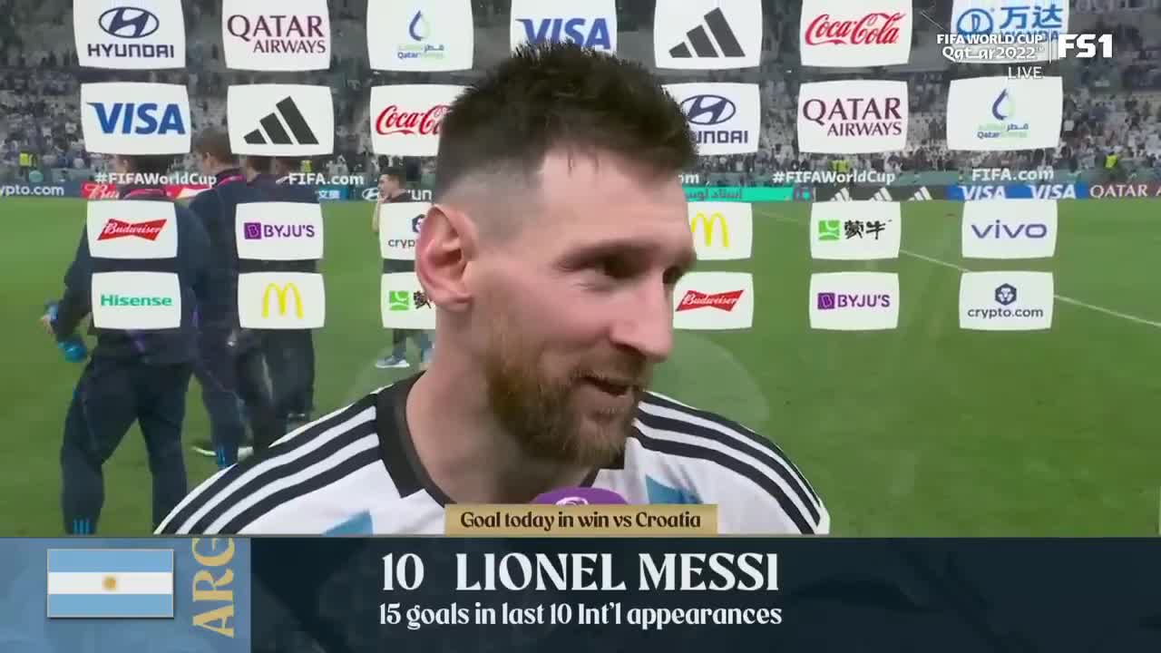 Lionel Messi reflects on Argentina’s win vs. Croatia & his emotions heading into the World Cup final