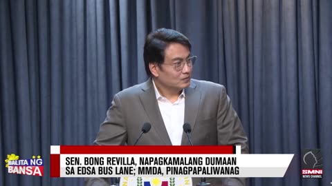 Sen. Bong Revilla, uminit ang ulo dahil sa ulat ng MMDA na dumaan umano ito sa EDSA bus lane