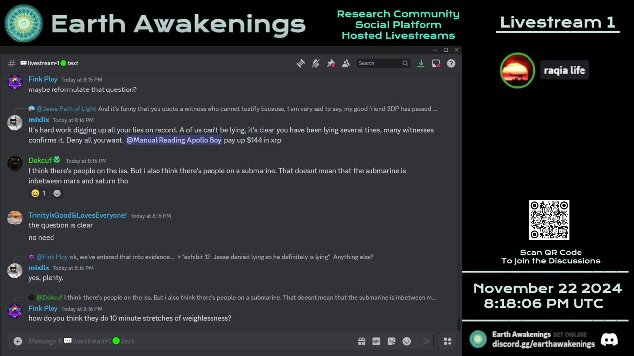 Earth Awakenings - Livestream 1 - #2005