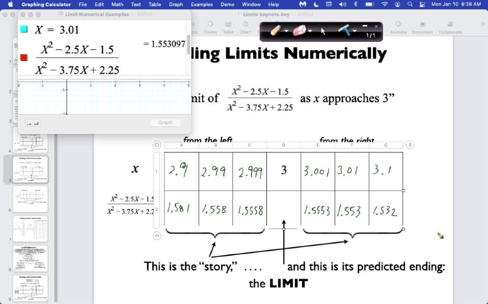 MAT 265 Mon Jan 10: Limits Introduction